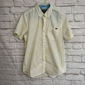 Chubbies The Grayt Escape Short Sleeve Button Down shirt yellow hawaiin mens S